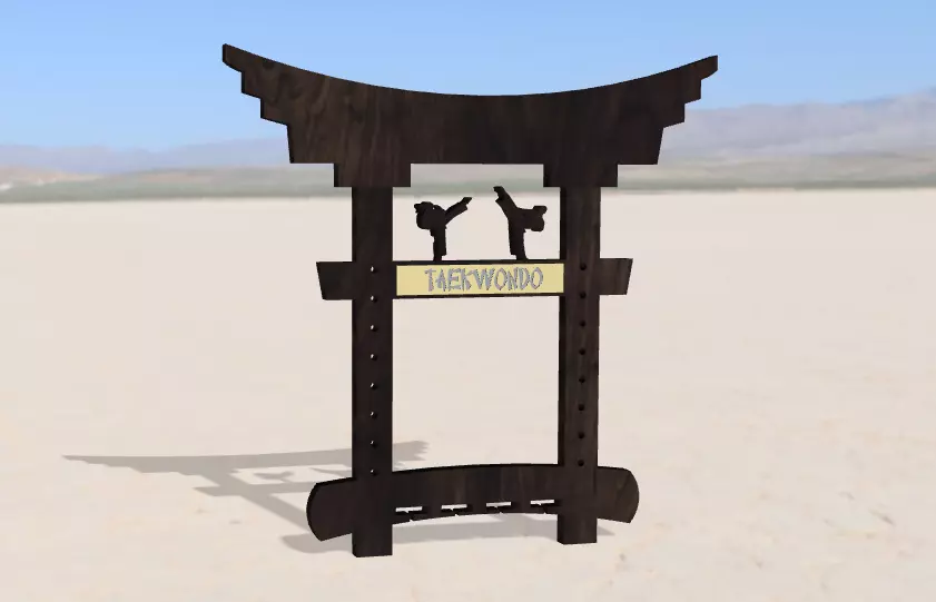 Martial Arts Belt Display Holder 3D print model_0