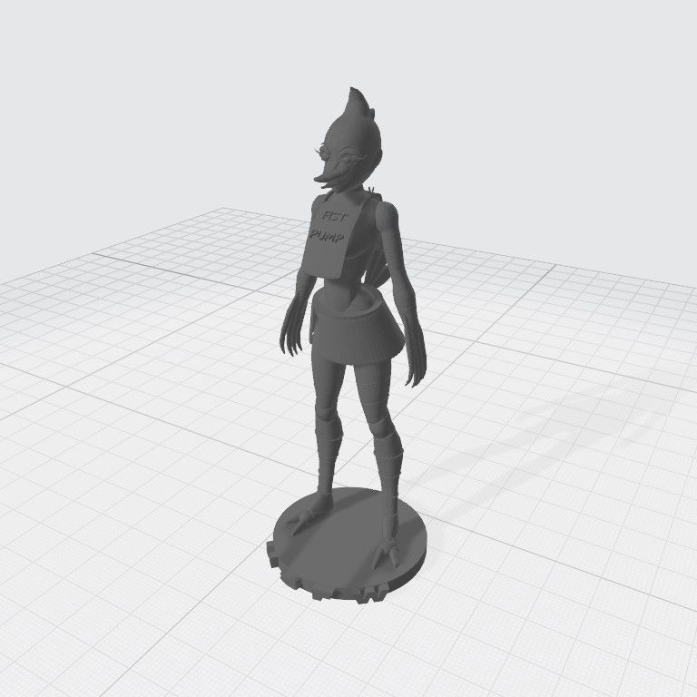 regular show margaret fist pump 3D print model_9