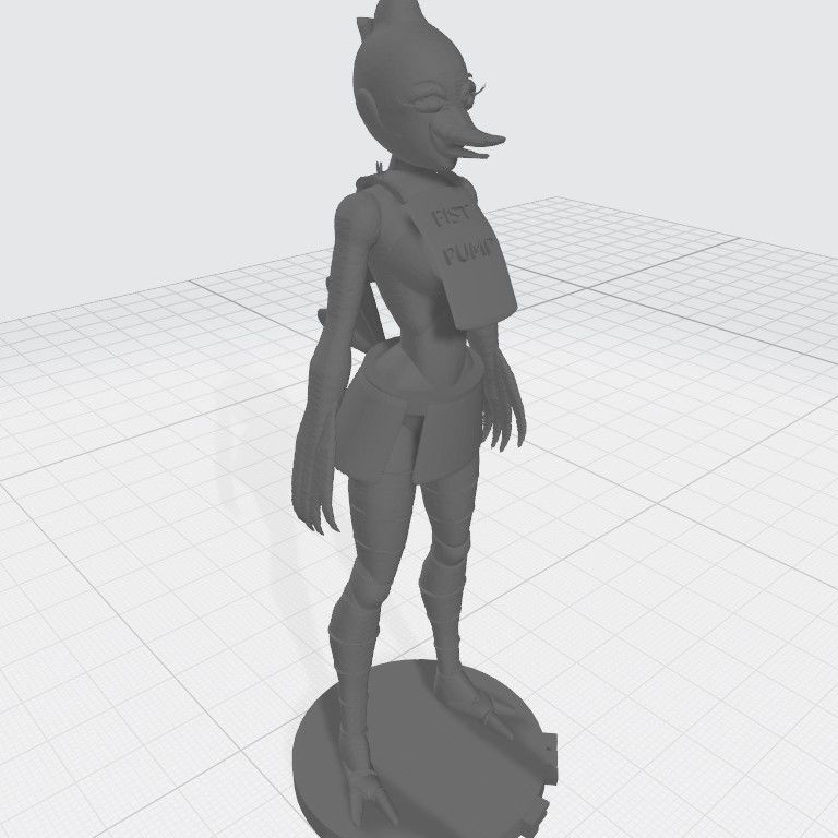 regular show margaret fist pump 3D print model_11