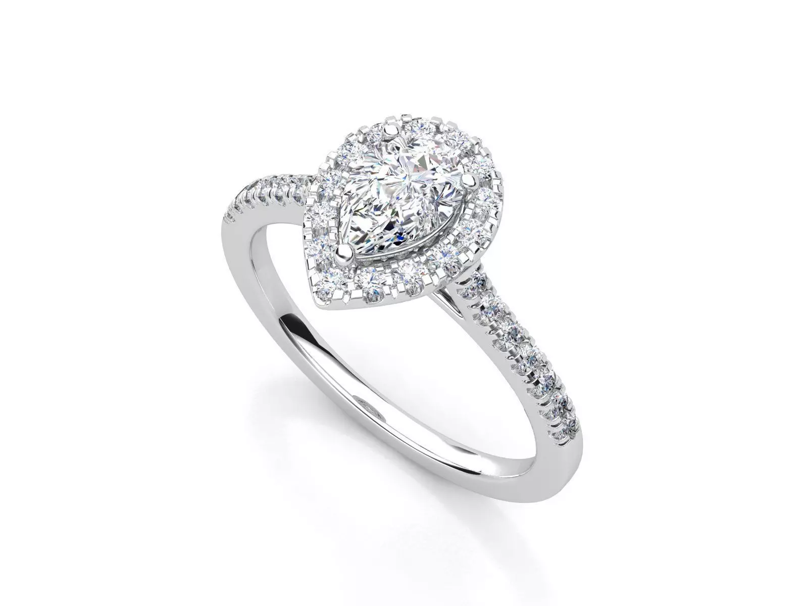ZDR023 engagement ring with pear shaped diamonds 3D print model_0