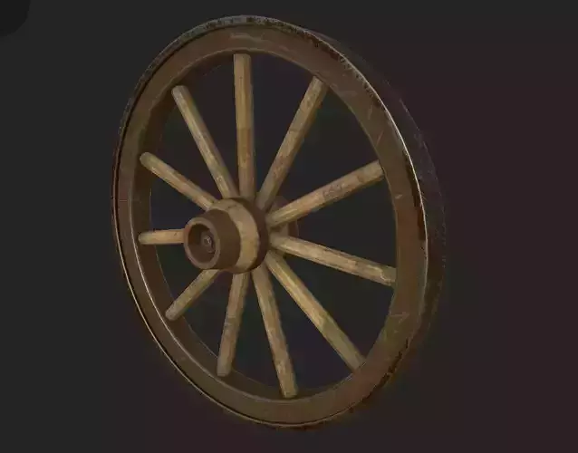 A Wheel of A Woodcart Farmer