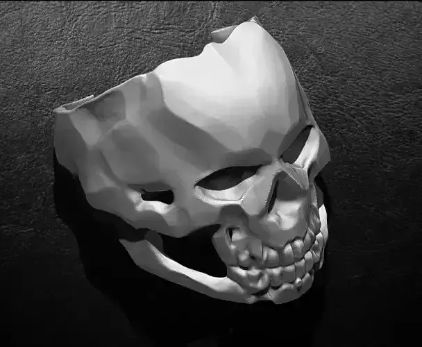 Hammered Skull Ring