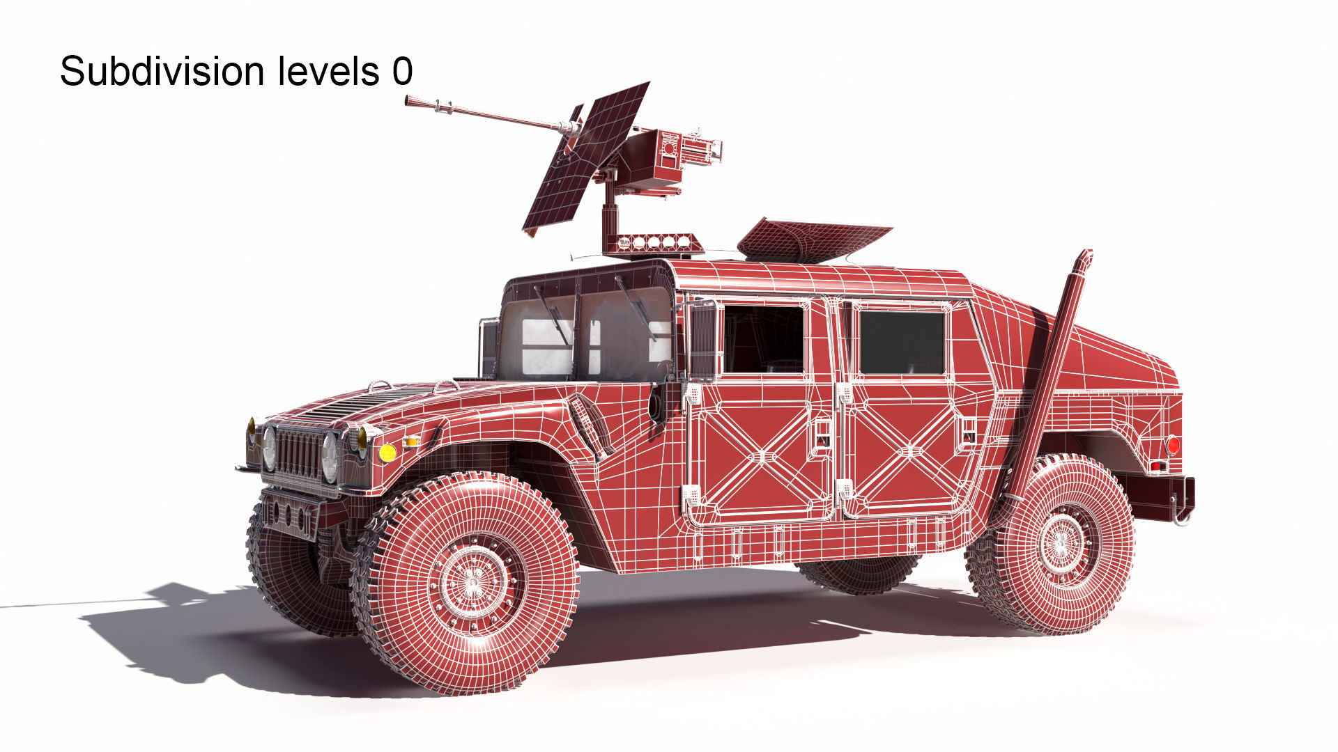 Humvee M998 M1025 Weapons Carrier Slant Back 3D model_21