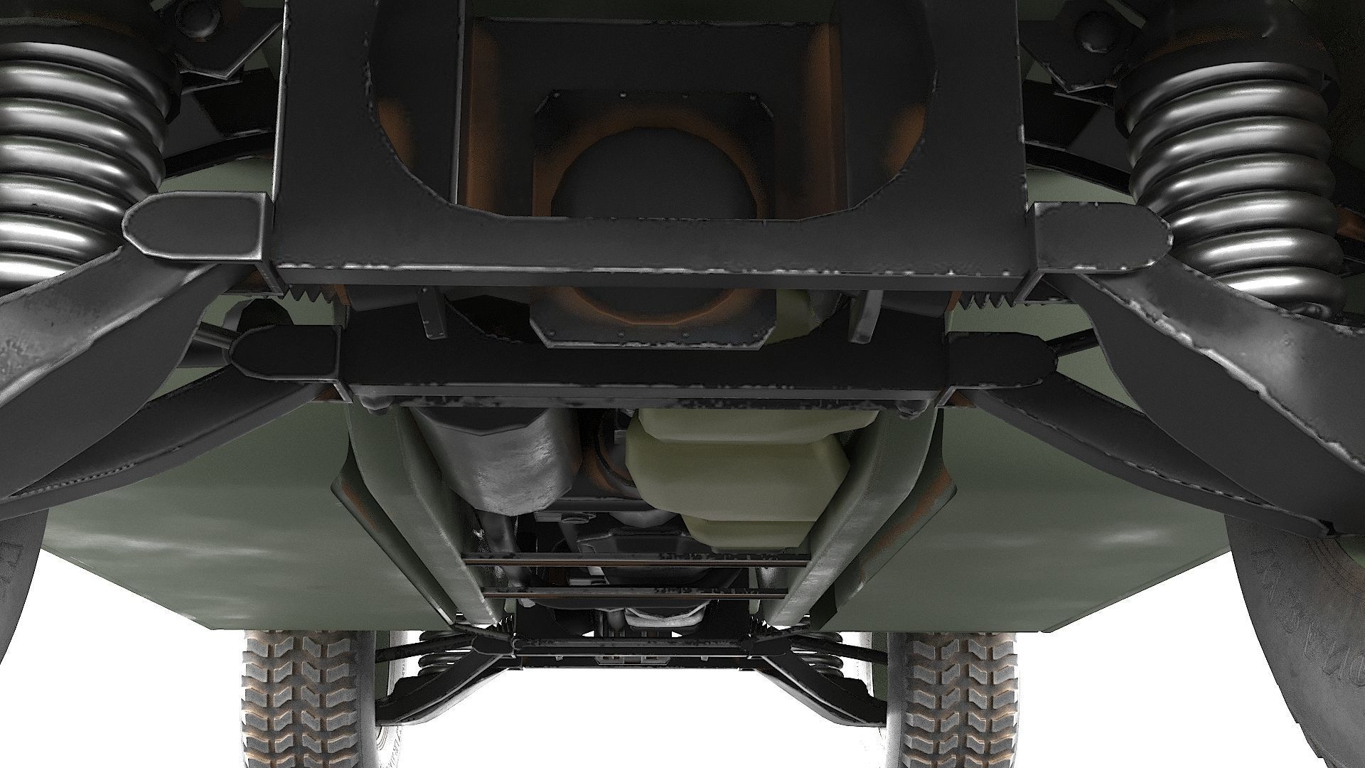Humvee M998 M1025 Weapons Carrier Slant Back 3D model_7