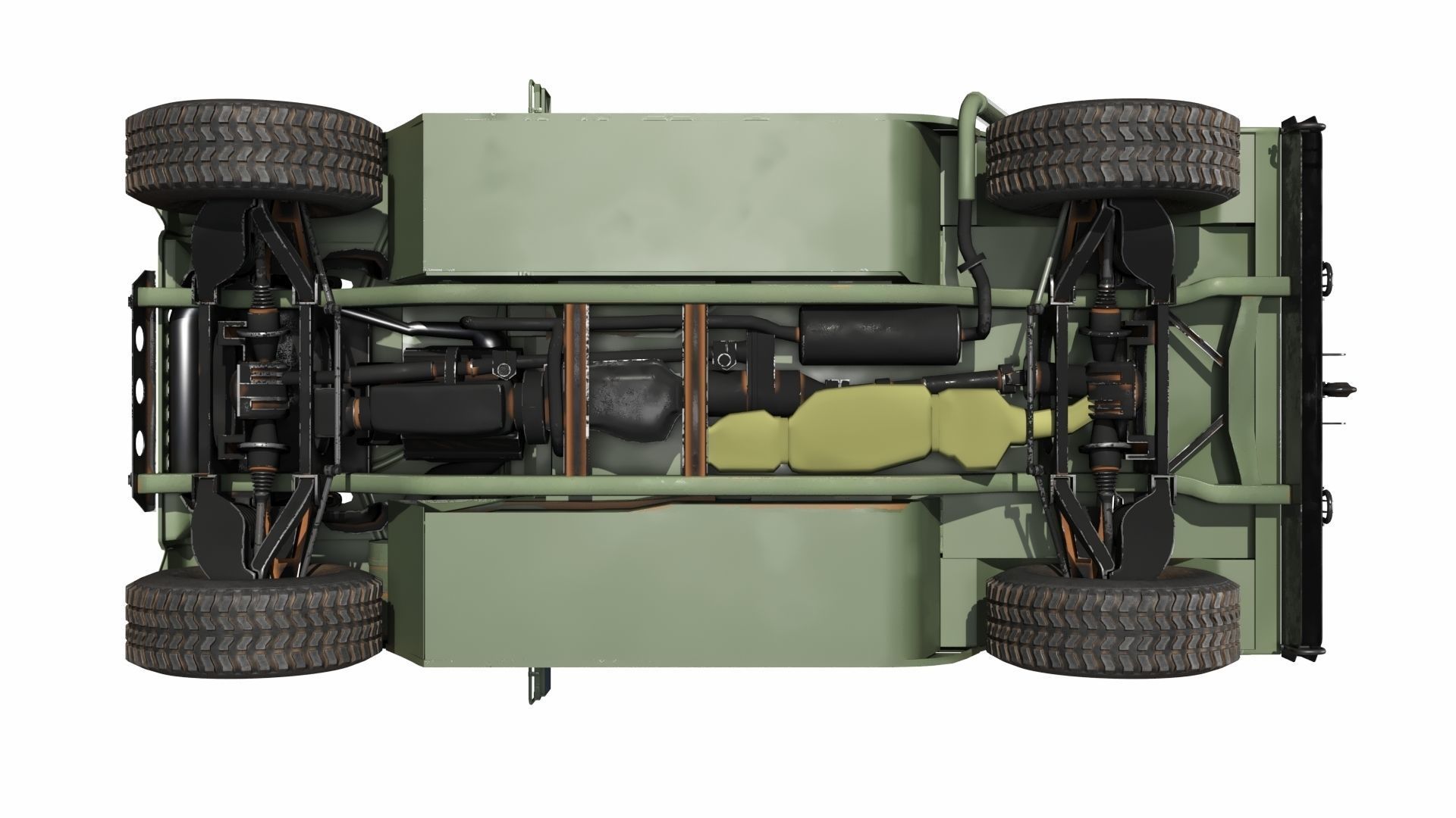 Humvee M998 M1025 Weapons Carrier Slant Back 3D model_12