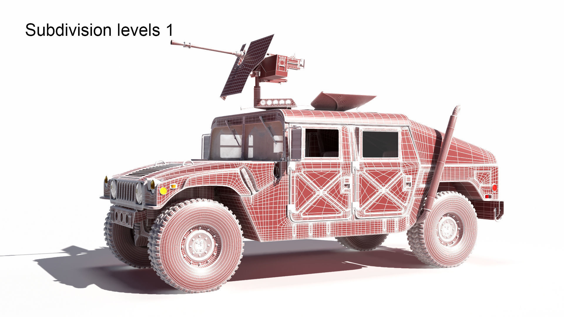 Humvee M998 M1025 Weapons Carrier Slant Back 3D model_22
