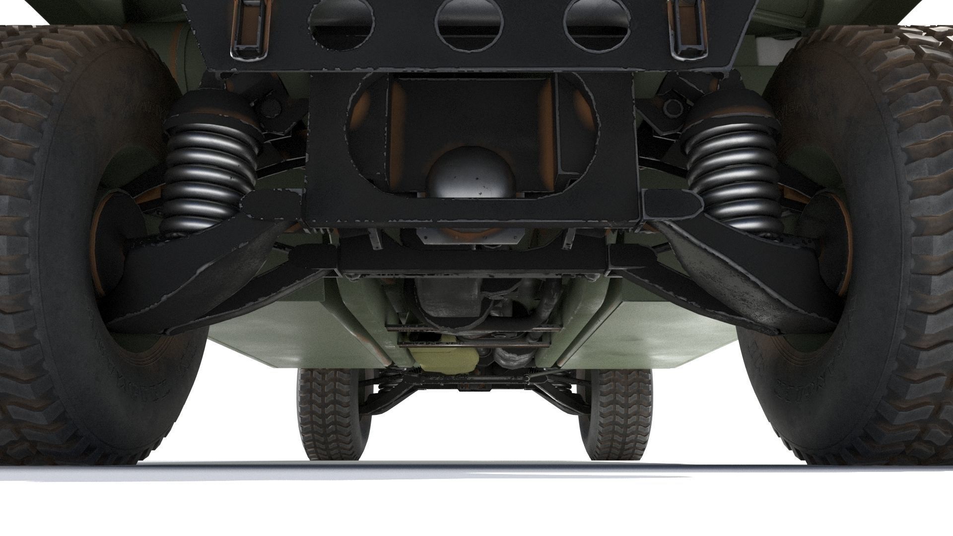 Humvee M998 M1025 Weapons Carrier Slant Back 3D model_11