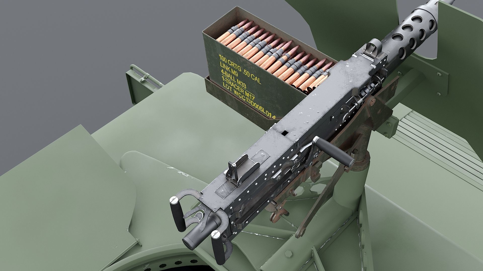 Humvee M998 M1025 Weapons Carrier Slant Back 3D model_6
