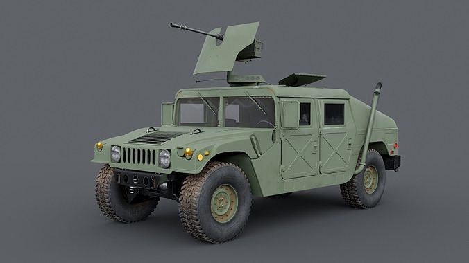 Humvee M998 M1025 Weapons Carrier Slant Back 3D model