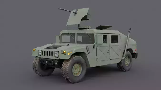 Humvee M998 M1025 Weapons Carrier Slant Back 3D model
