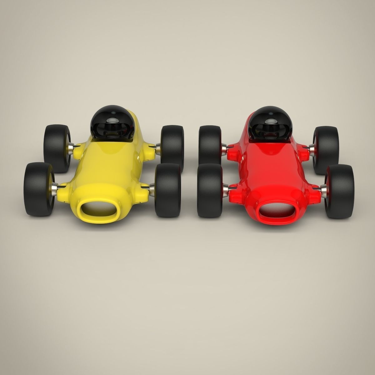 Racing Toy Car Set 3D model_7
