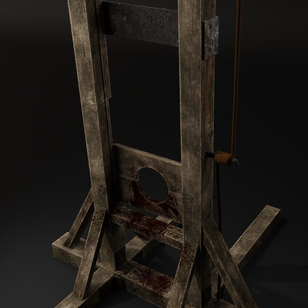 Guillotine Free low-poly 3D model_2
