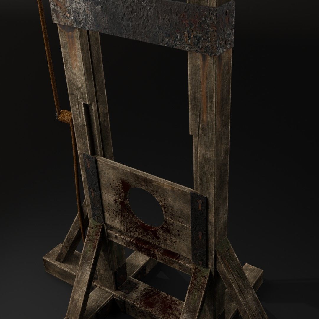 Guillotine Free low-poly 3D model_3