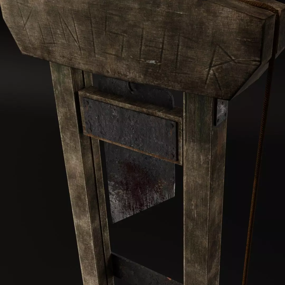 Guillotine Free low-poly 3D model_0