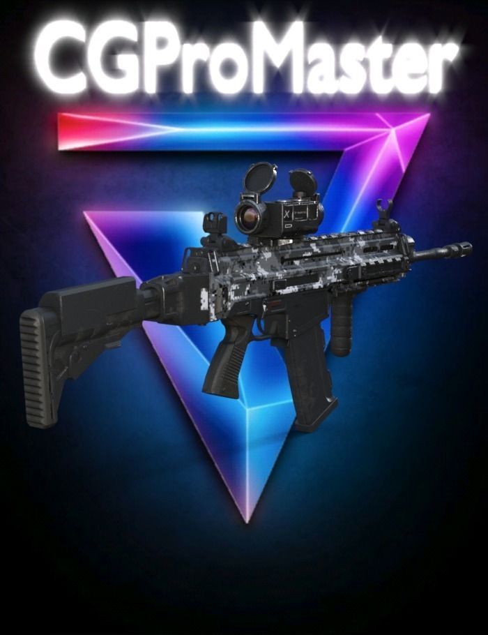 M-4 Camouflage Rifle low-poly   Low-poly 3D model_4