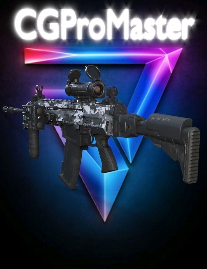 M-4 Camouflage Rifle low-poly   Low-poly 3D model_3