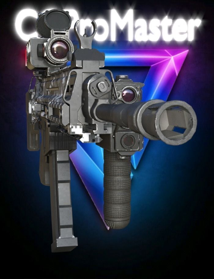 M-4 Camouflage Rifle low-poly   Low-poly 3D model_0