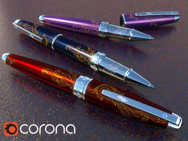 Decorative Pen 3D model_0