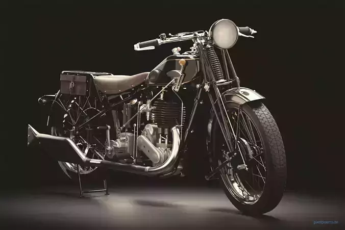 Vintage motorcycle cafe racer Ariel 550 SV 1928 3D model