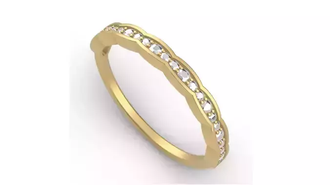 7 ring gold band with diamonds