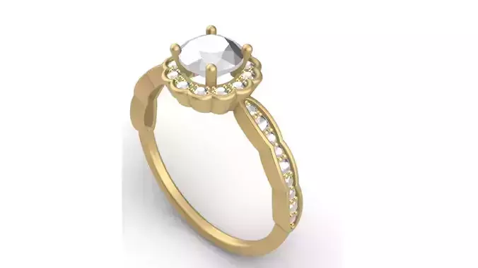 8 ring gold engagement with diamonds