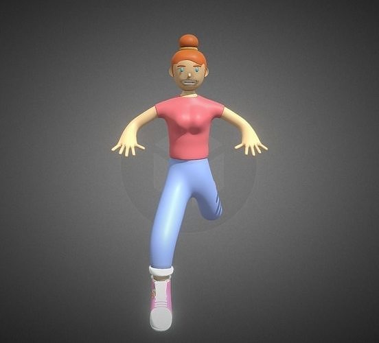 Sport Girl Character Free 3D model