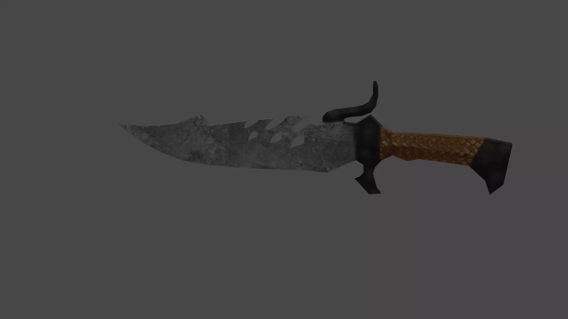 Low Poly Knife Free low-poly 3D model_0
