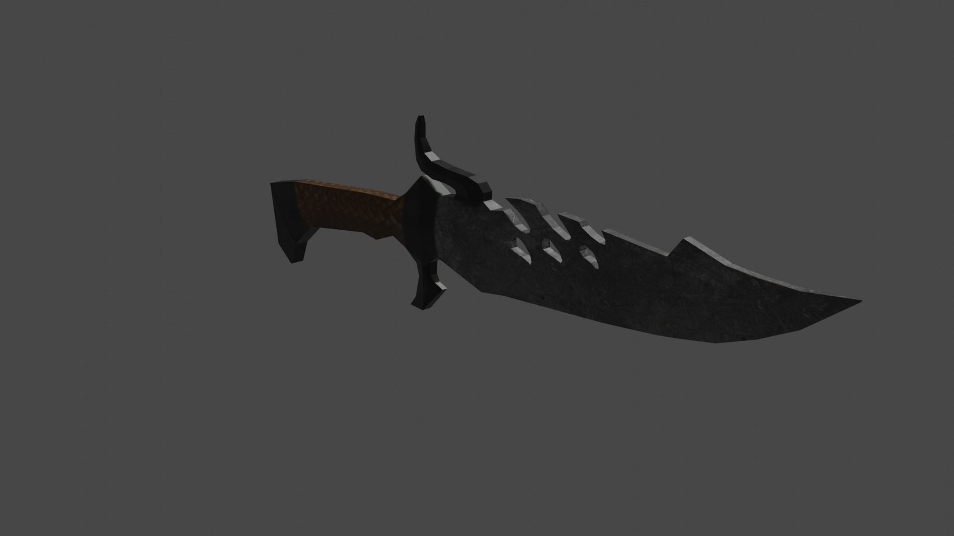 Low Poly Knife Free low-poly 3D model_4