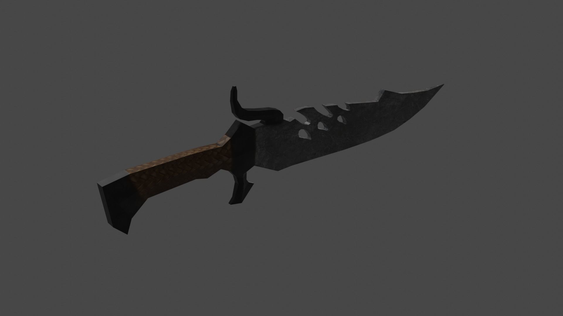 Low Poly Knife Free low-poly 3D model_2