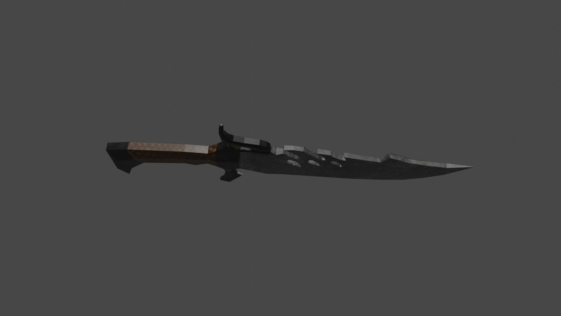 Low Poly Knife Free low-poly 3D model_5