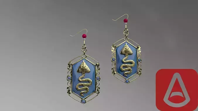 Egyptian Snake Cobra Earrings