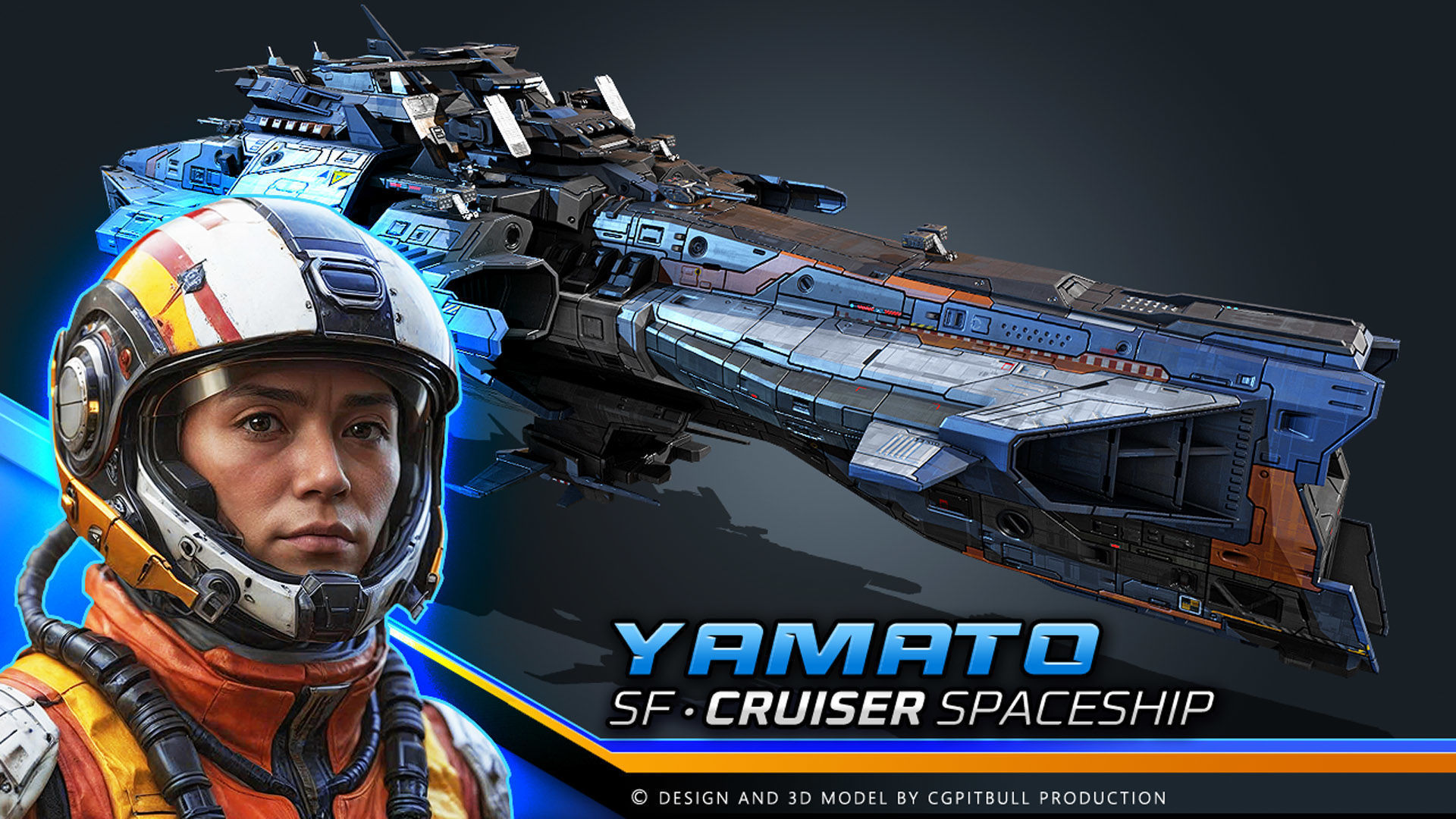 NEXTGEN - Yamato Cruiser - Class XV Low-poly 3D model_0