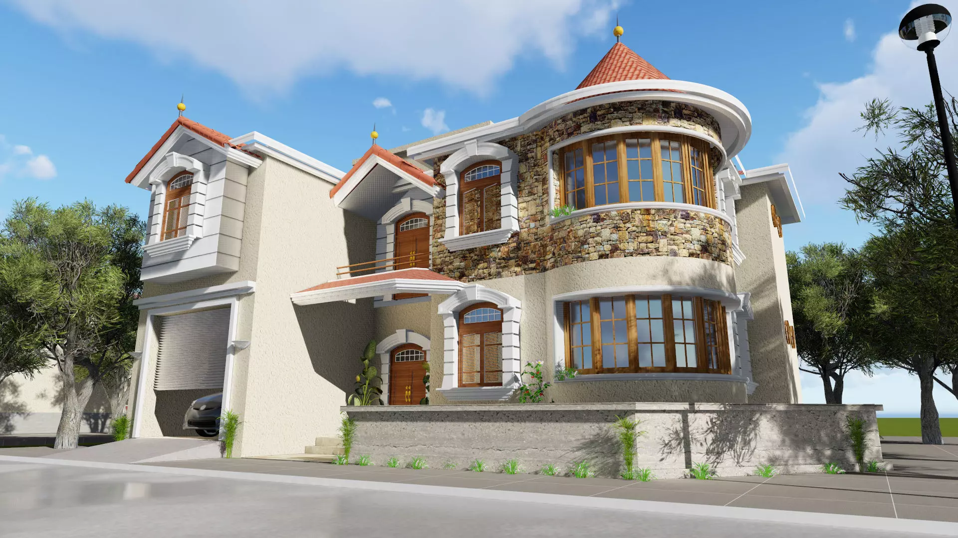 3D House model 02 Low-poly 3D model_0