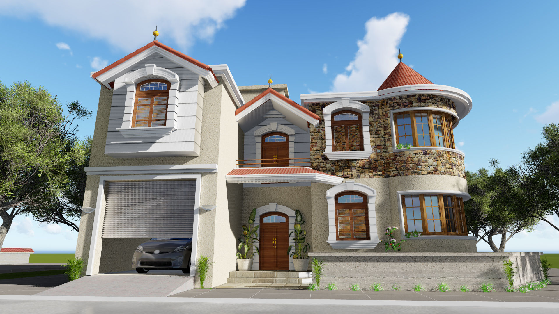 3D House model 02 Low-poly 3D model_9