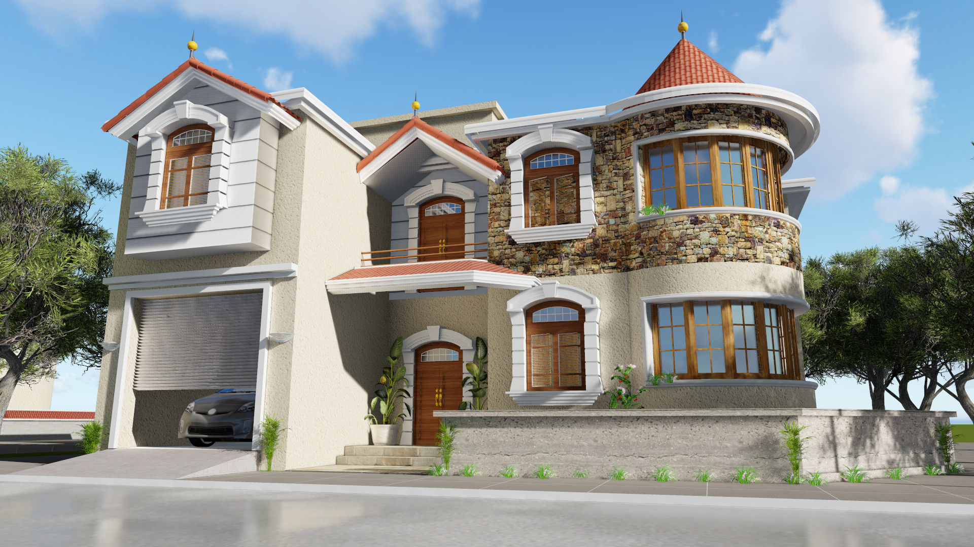 3D House model 02 Low-poly 3D model_2