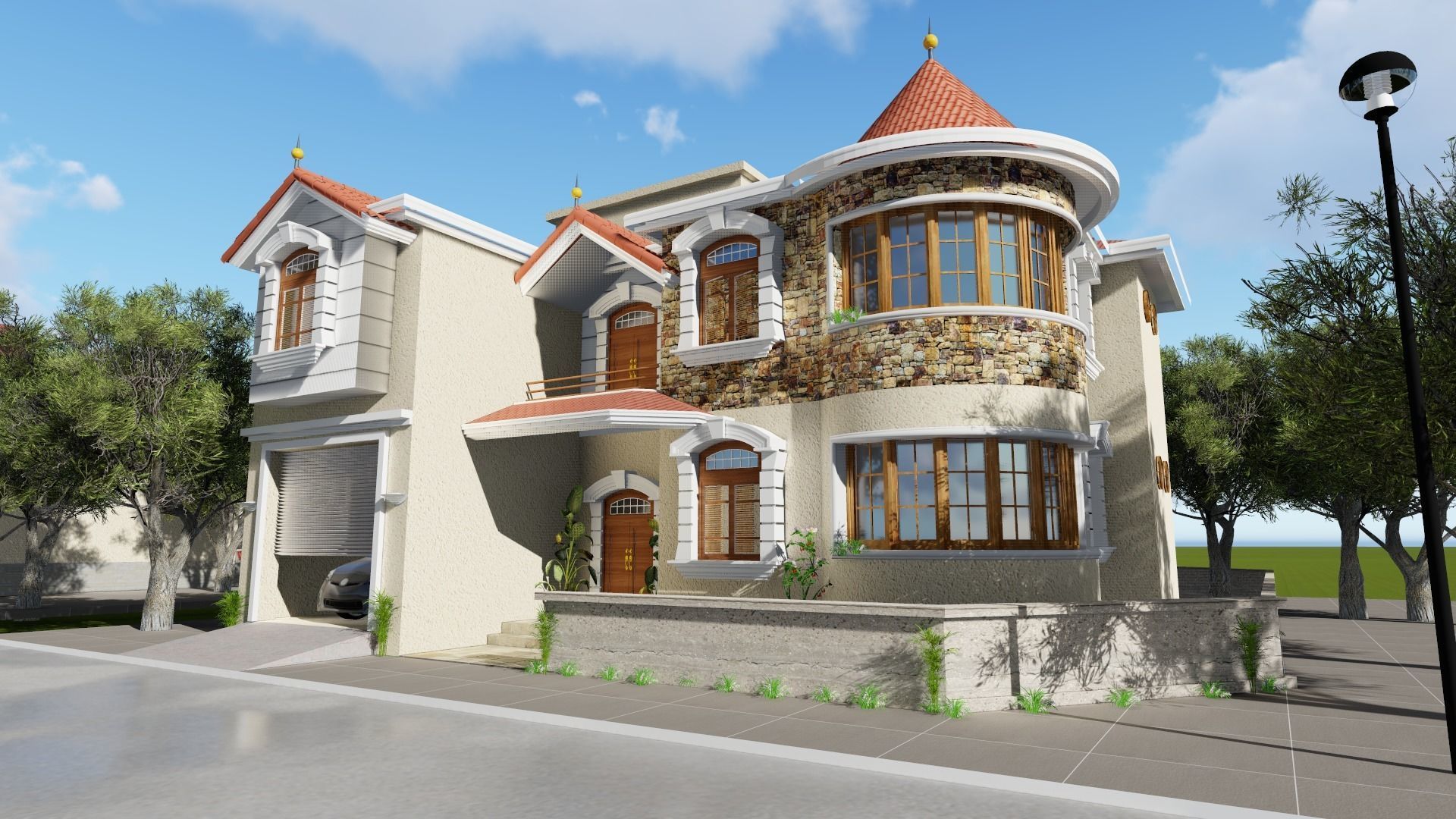 3D House model 02 Low-poly 3D model_3