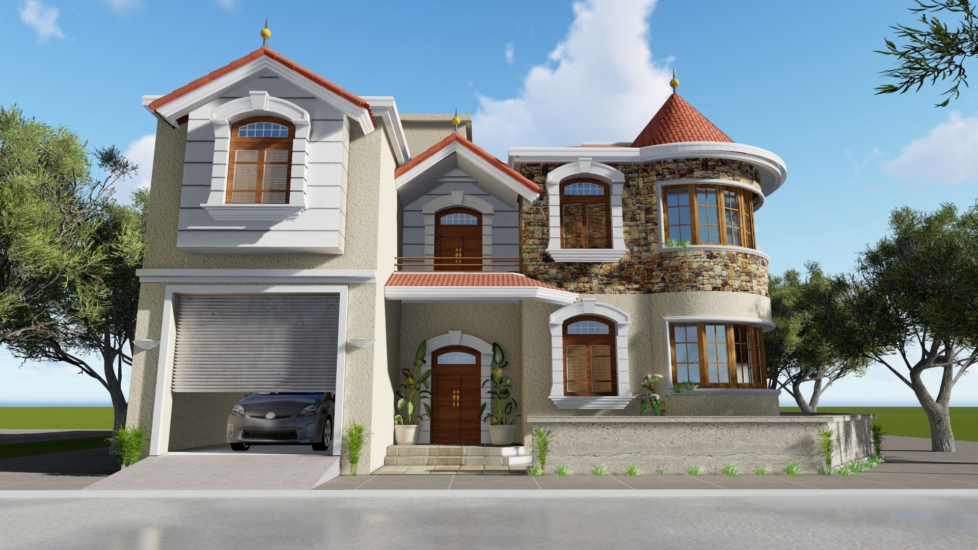 3D House model 02 Low-poly 3D model_6