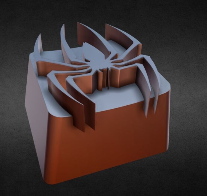 Spider KeyCap 3D print model_23