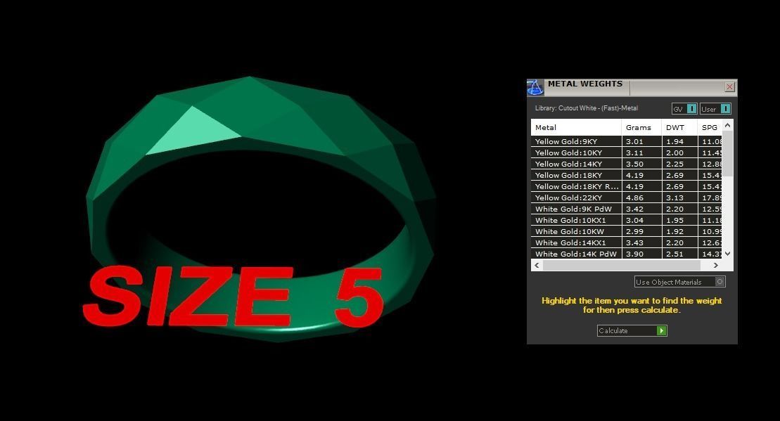 LOW POLY BAND RING MIX SIZE 5 TO 10 3D print model_8