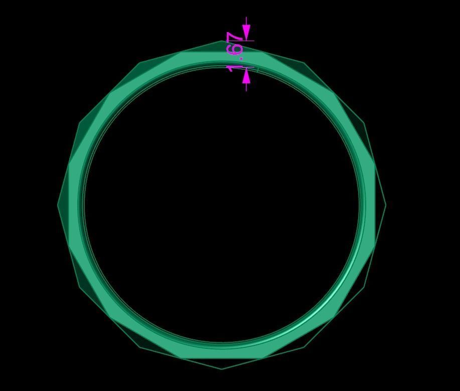 LOW POLY BAND RING MIX SIZE 5 TO 10 3D print model_6