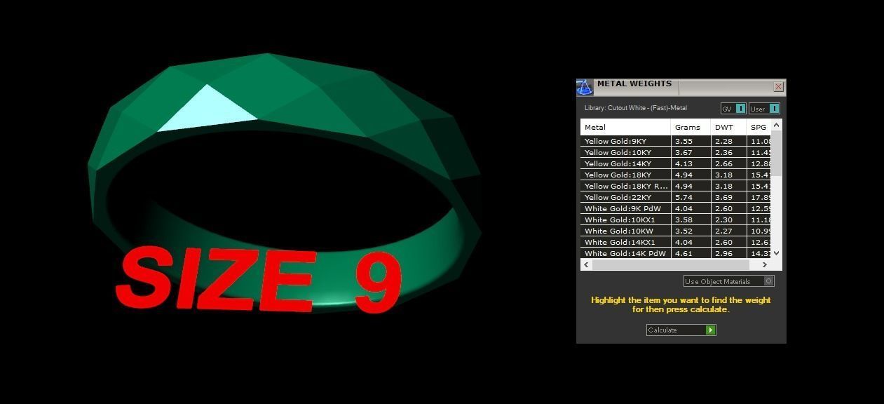 LOW POLY BAND RING MIX SIZE 5 TO 10 3D print model_12