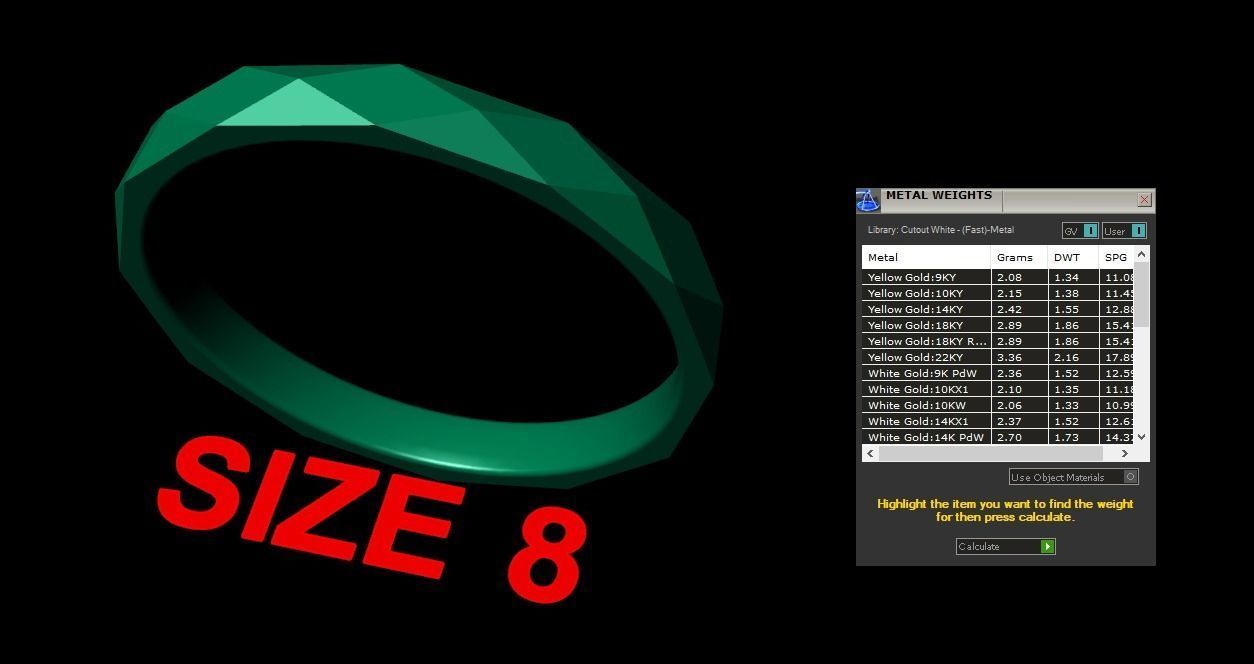 NARROW LOW POLY THIN BAND RING MIX SIZE 5 to 10 3D print model_12