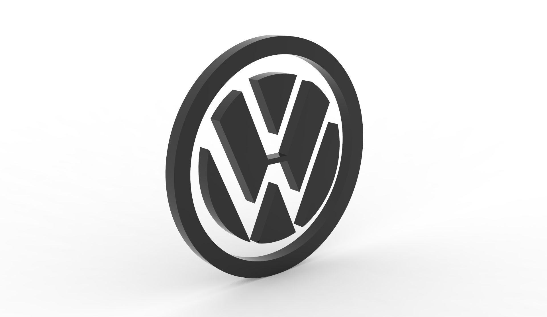 Volks Wagen Logo 3D print model_2