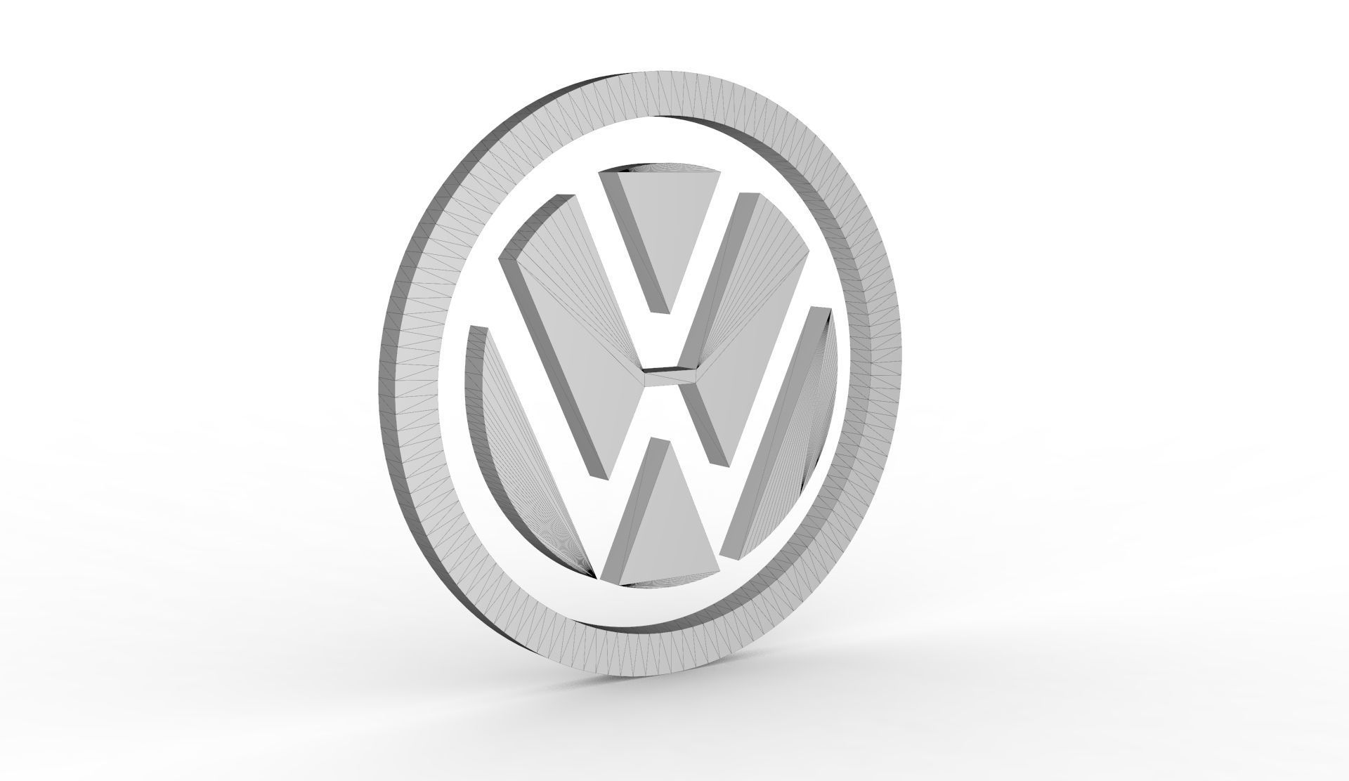 Volks Wagen Logo 3D print model_6