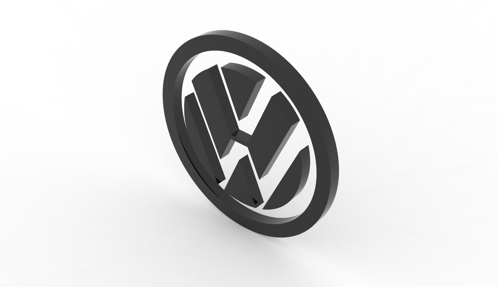 Volks Wagen Logo 3D print model_4