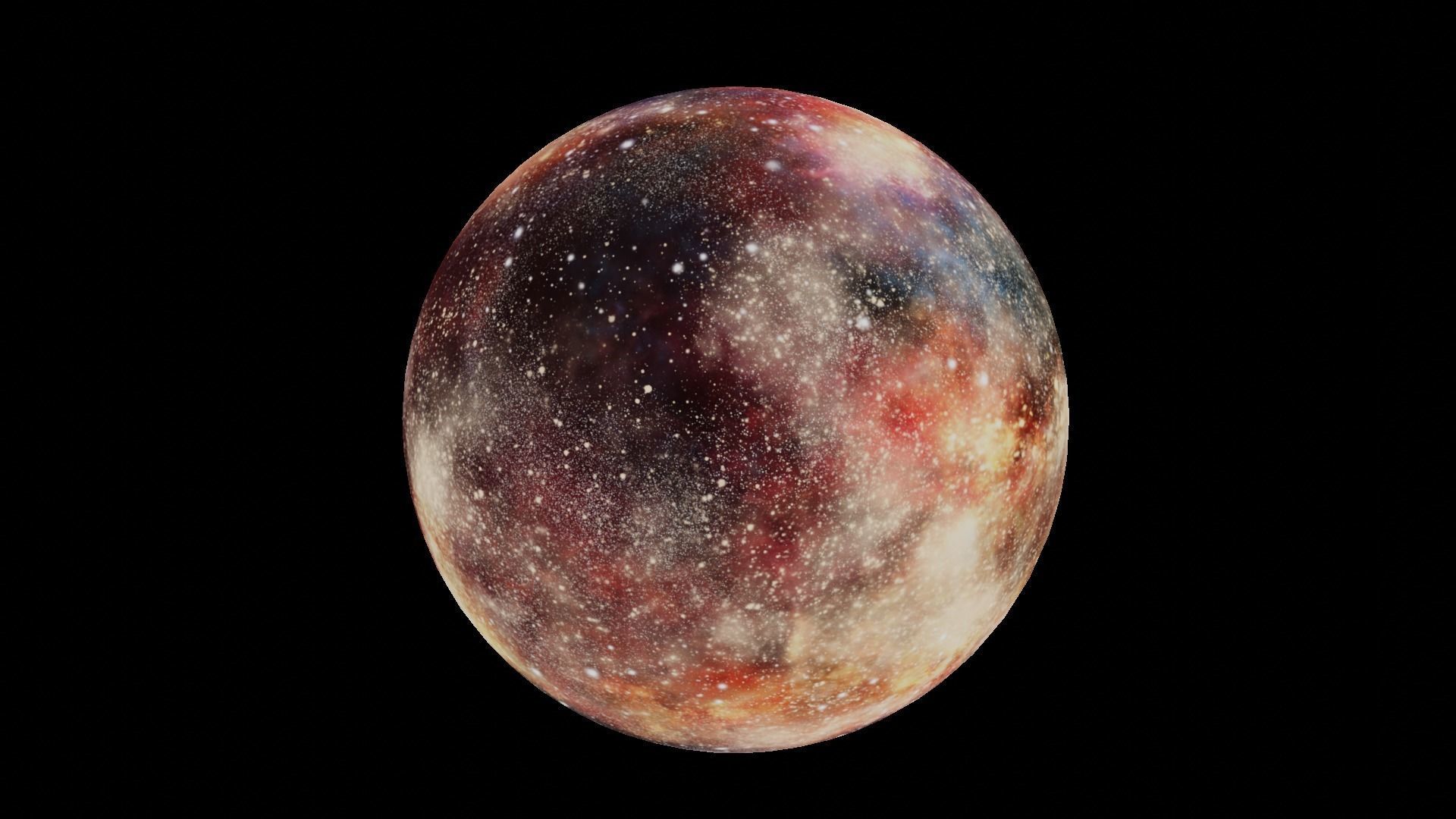 HDRI Panoramic Sky - 360 starfield - 04nebula Low-poly 3D model_5