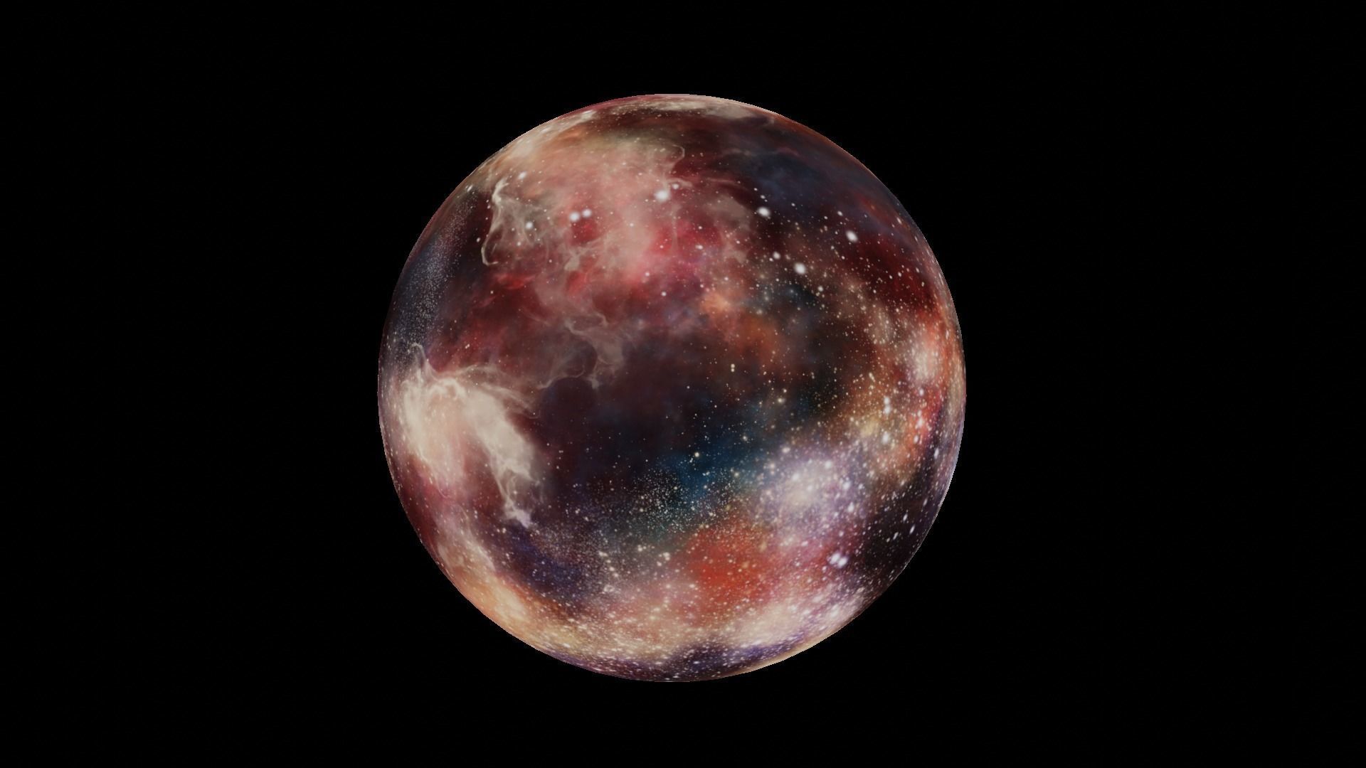 HDRI Panoramic Sky - 360 starfield - 04nebula Low-poly 3D model_3