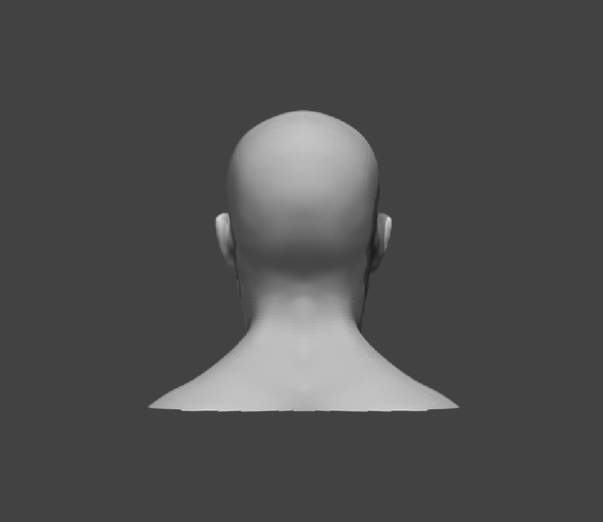 Male Head Realistic Base Mesh 2 3D Model 3D model_11