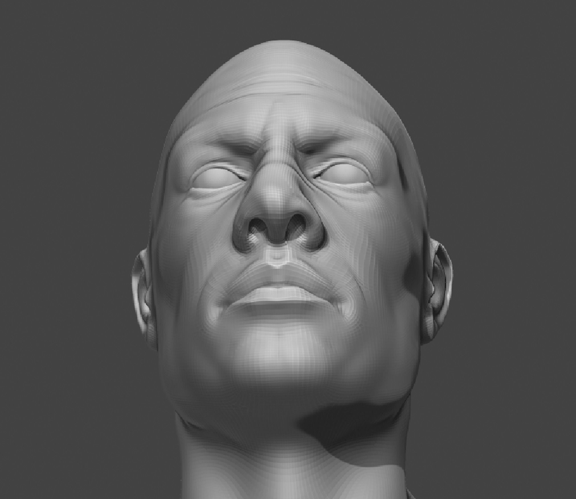 Male Head Realistic Base Mesh 2 3D Model 3D model_7