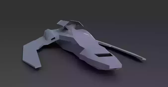 Shockwave futuristic spacecraft 3D print model